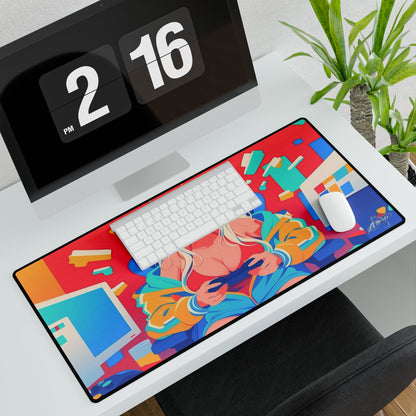 Anime Rage Gamer - Gaming Desk Mat - AtomTheopolis