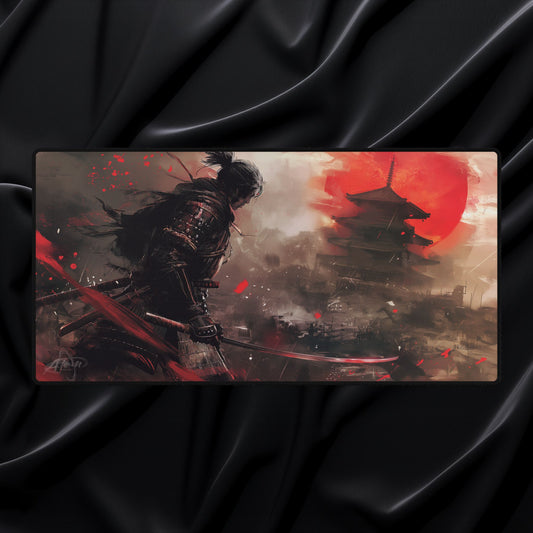 To the End - Samurai Gaming Desk Mat - AtomTheopolis