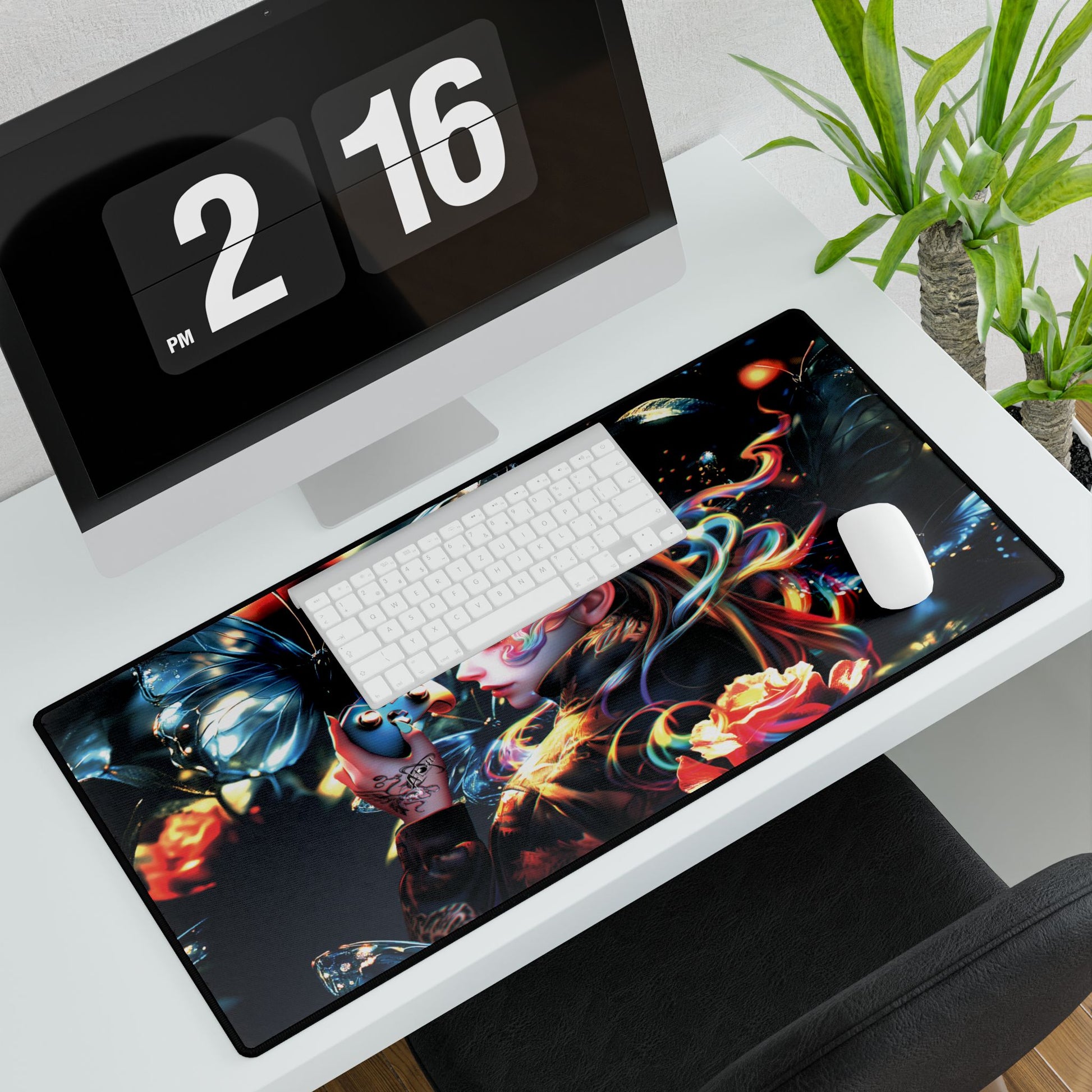 Butterfly Pixels - Gaming Desk Mat - AtomTheopolis