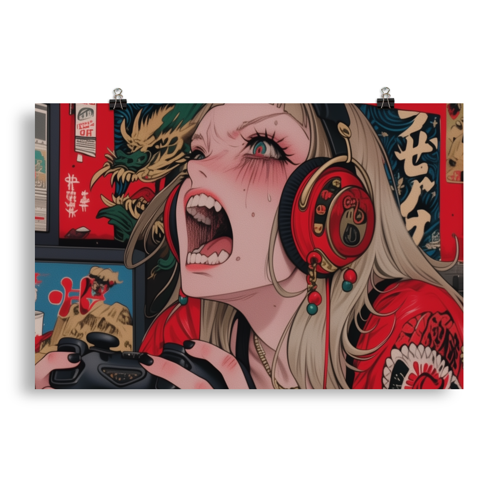 Rage Mode: Gamer Fury Poster - AtomTheopolis