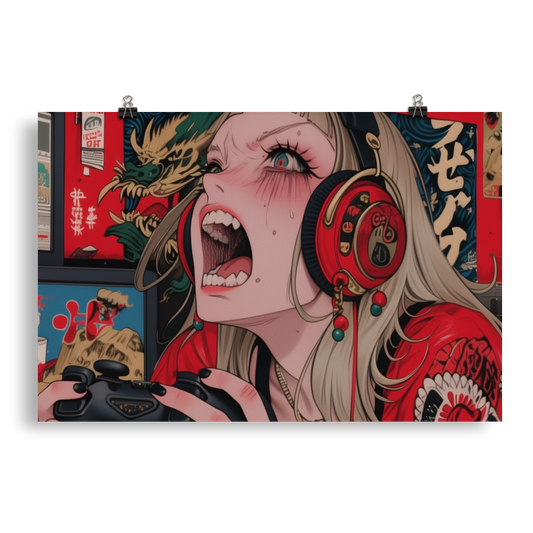 Rage Mode: Gamer Fury Poster - AtomTheopolis